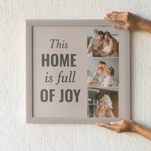 Modern Couple Family Photo & Family Quote Poster