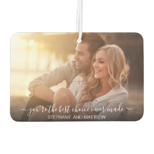 Modern Couple Photo Best Choice Ever Personalised Car Air Freshener