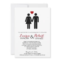 Modern Couple Wedding Invitations