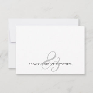 Modern Couple's Names Monogram Card