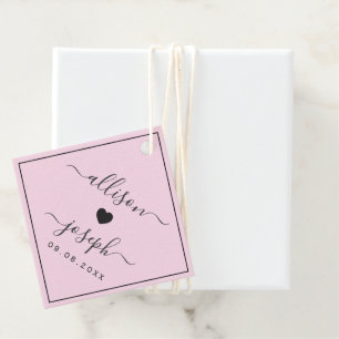 Modern Couple's Names Wedding or Shower Gift Tags