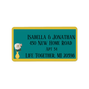 Modern Couples New Home Envelope Address Label