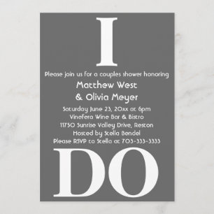 Modern Couples Shower Invite - I Do