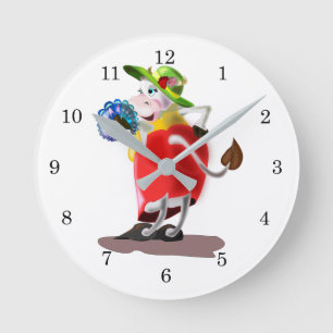 Modern Cow Funny Wall Clock