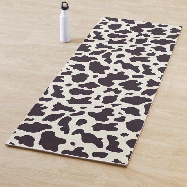 Modern Cow Print Yoga Mat (In Situ)