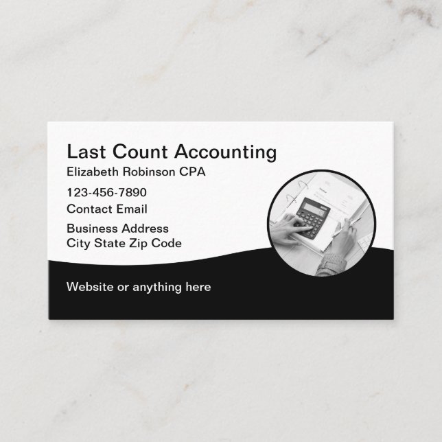 Modern CPA Accounting Business Cards Modern (Front)