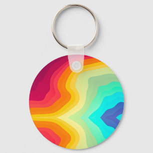 Modern Cracked colourful Stylist Key Ring