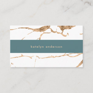 Modern Cracked Gold White Stylist Professional Business Card