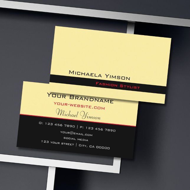 Modern Cream and Black Classic Simple Professional Business Card (Creator Uploaded)