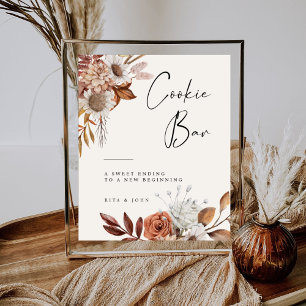 Modern Cream Boho Cookie Table Wedding Sign