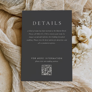 Modern Cream Grey Monogram Mix Match Wedding Enclosure Card