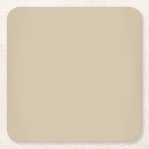 Modern Cream Ivory Customisable Square Paper Coaster
