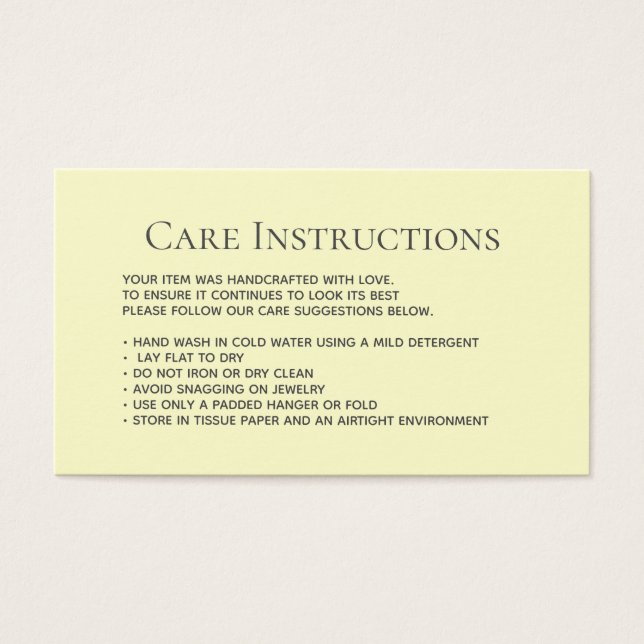 Modern Cream Laundry Care Clothing Packaging (Front)