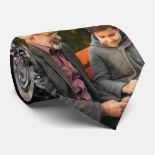 Modern Create Your Own 2-Photos Best Grandpa Ever Tie