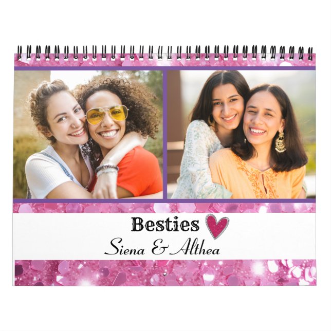 Modern Create your own Custom Bestie, Best Friend Calendar (Cover)