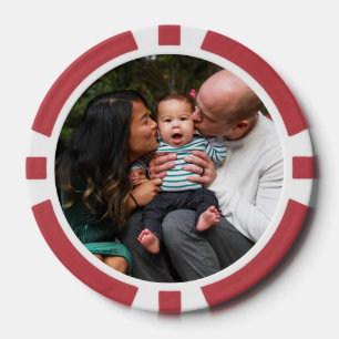 Modern Create Your Own Family Photo Poker Chips