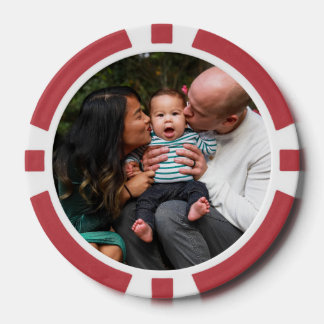 Modern Create Your Own Family Photo Poker Chips