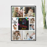 Modern Create Your Own Photo Collage Birthday Card<br><div class="desc">Modern Create Your Own Photo Collage Happy Birthday card featuring a photo collage of 8 pictures,  personalise with age and name. All colours and text can be personalised.</div>