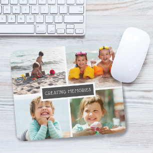 Modern Creating Memories Family Photo Collage Mouse Pad