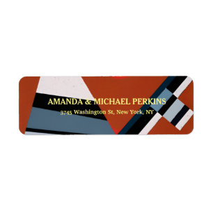 Modern Creative Abstract Shapes Kandinsky Art Return Address Label