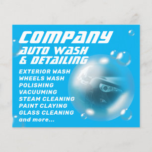 Modern creative bubble car flyer