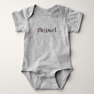 Modern, creative, cool, trendy design of Respect Baby Bodysuit