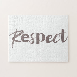 Modern, creative, cool, trendy design of Respect Jigsaw Puzzle