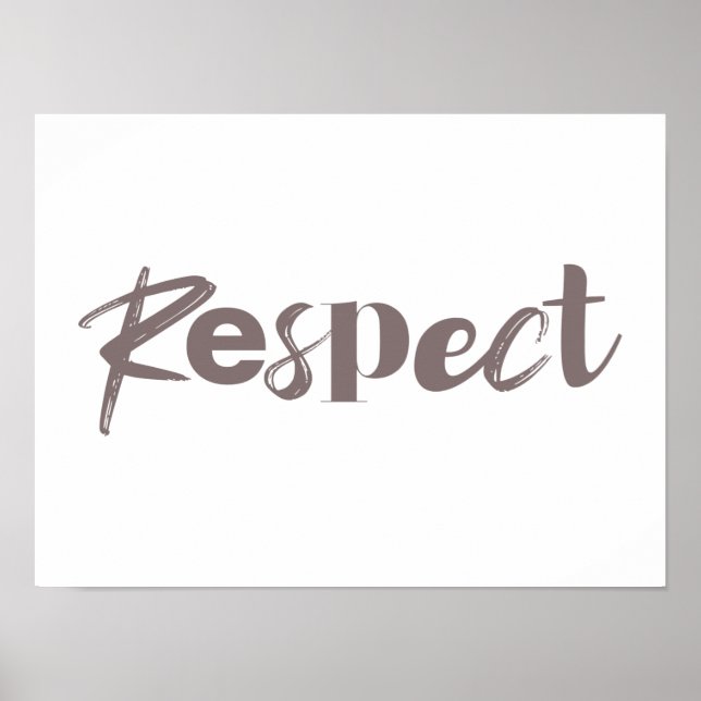 Modern, creative, cool, trendy design of Respect Poster (Front)