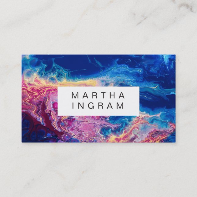 Modern Creative Design Abstract Galaxy Business Card (Front)