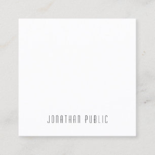 Modern Creative Minimal Template Professional Chic Square Business Card