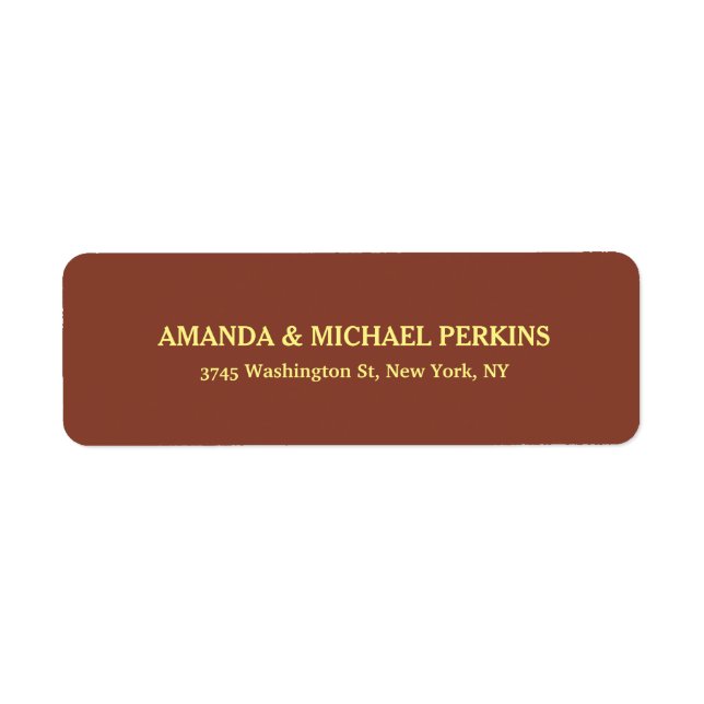 Modern Creative Minimalist Plain Return Address Label (Front)