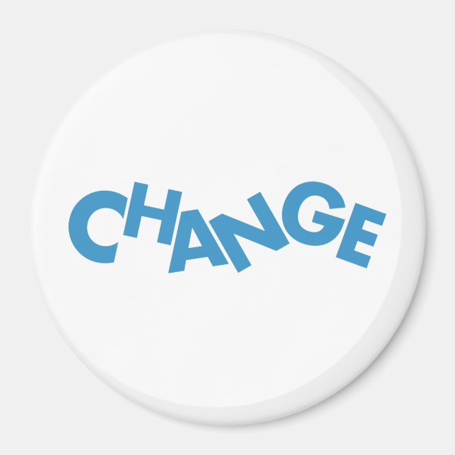 Modern, creative, playful graphic design of Change Magnet (Front)