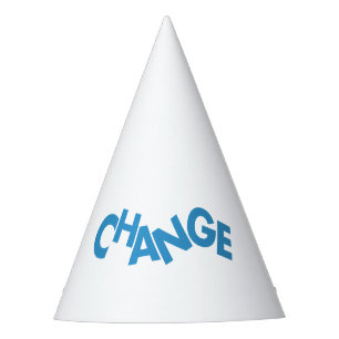 Modern, creative, playful graphic design of Change Party Hat