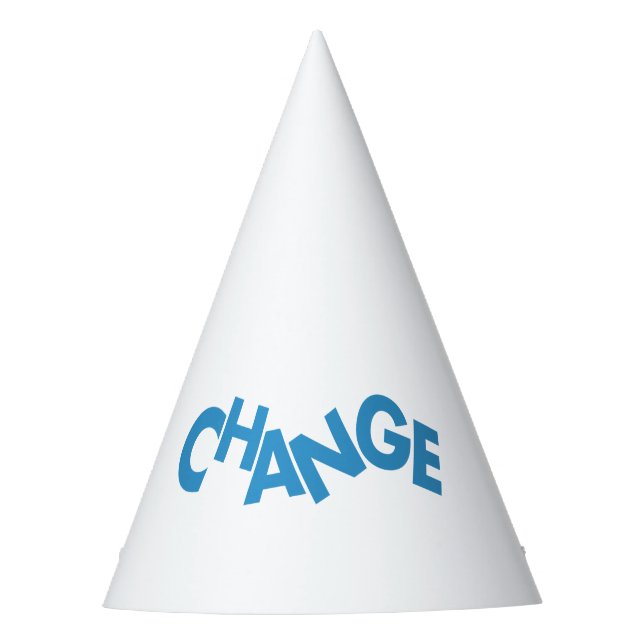 Modern, creative, playful graphic design of Change Party Hat (Front)