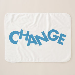 Modern, creative, playful graphic design of Change Sherpa Blanket