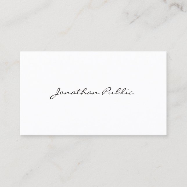 Modern Creative Professional Minimalistic Elegant Business Card (Front)