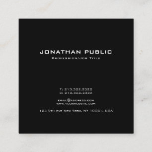 Modern Creative Simple Design Trendy Plain Square Business Card