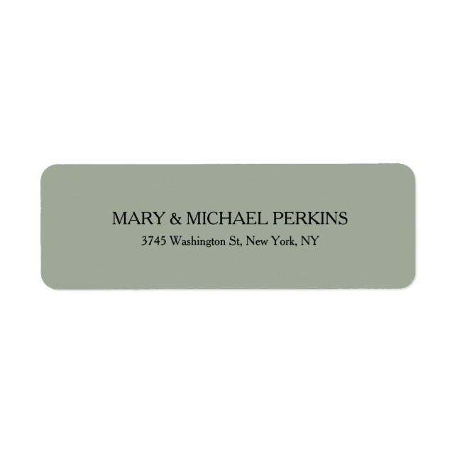 Modern Creative Simple Grey Stylish Family Return Address Label (Front)