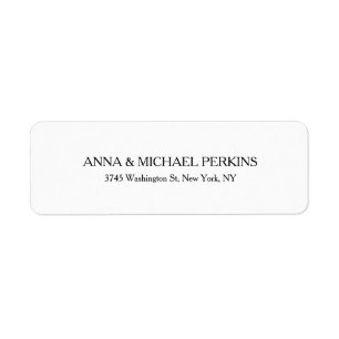 Modern Creative Simple White Stylish Family Return Address Label