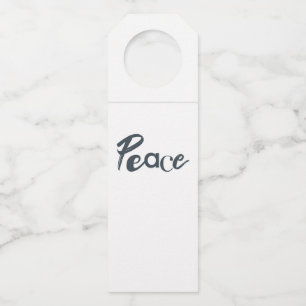 Modern, creative, urban, simple design of Peace Bottle Tag