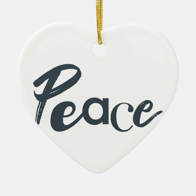 Modern, creative, urban, simple design of Peace Ceramic Ornament (Front)