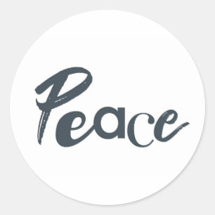 Modern, creative, urban, simple design of Peace Classic Round Sticker