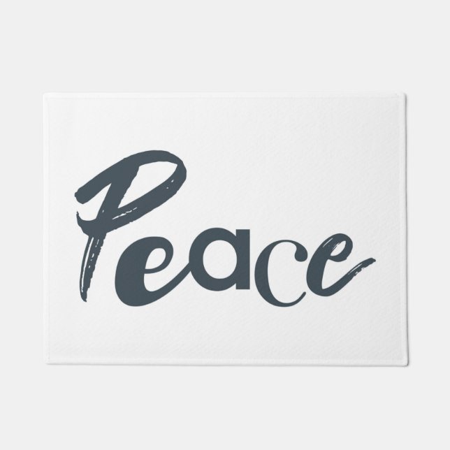 Modern, creative, urban, simple design of Peace Doormat (Front)