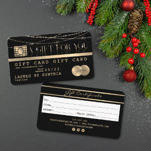 Modern Credit Card Gift Card Certificate