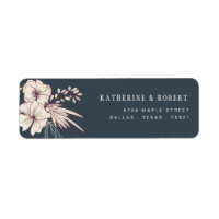 Modern Creme Floral Return Address