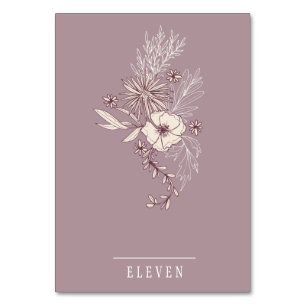 Modern Creme Floral Wedding Table Card