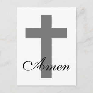 modern CROSS + AMEN   Postcard