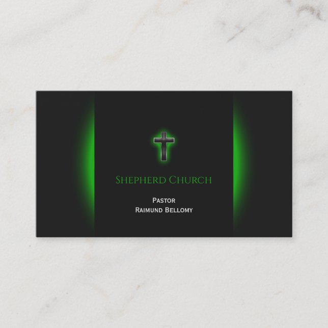 Modern Cross Business Card (Front)