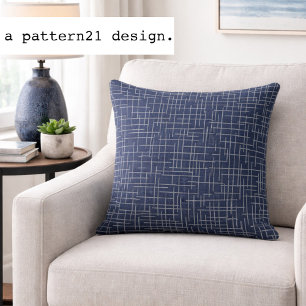 Modern Crosshatch burlap texture pattern Cushion