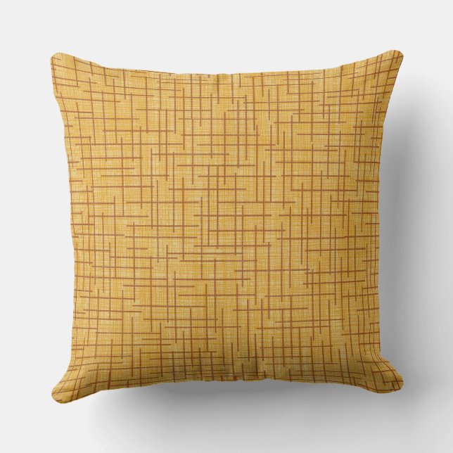 Modern Crosshatch burlap texture pattern Cushion (Back)